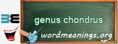 WordMeaning blackboard for genus chondrus